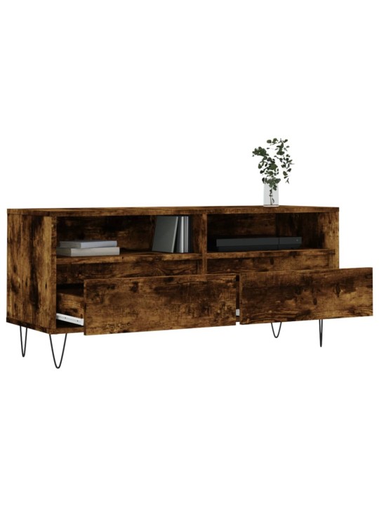 Tv skapītis, ozolkoka krāsa, 100x34,5x44,5cm, inženierijas koks