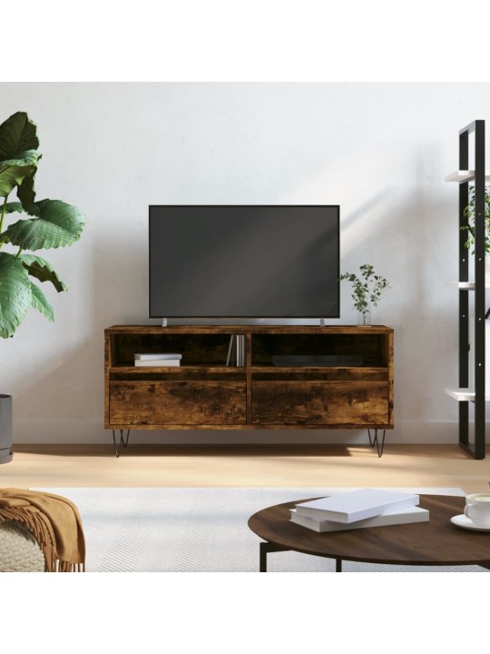 Tv skapītis, ozolkoka krāsa, 100x34,5x44,5cm, inženierijas koks
