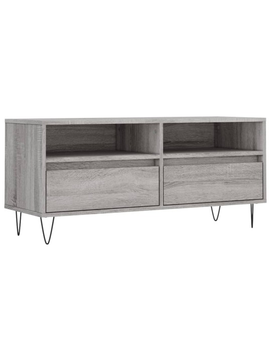 Tv skapītis, pelēks, 100x34,5x44,5 cm, inženierijas koks