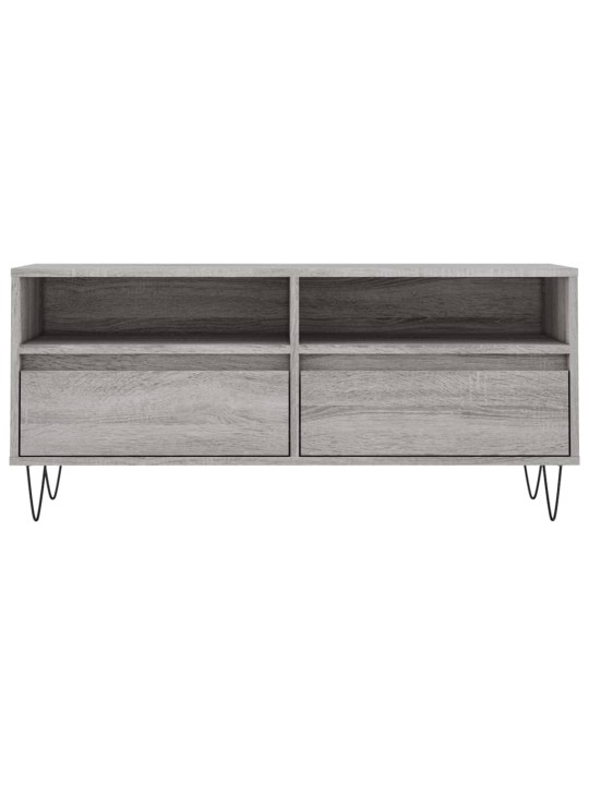 Tv skapītis, pelēks, 100x34,5x44,5 cm, inženierijas koks