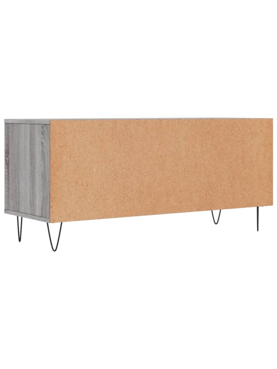 Tv skapītis, pelēks, 100x34,5x44,5 cm, inženierijas koks