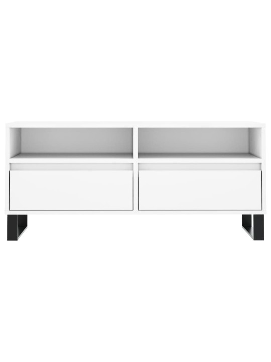 Tv skapītis, 100x34,5x44,5 cm, inženierijas koks, balts
