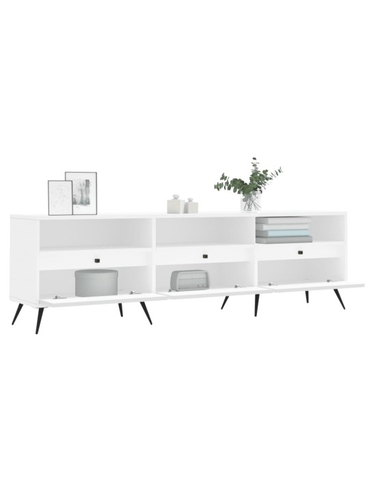 Tv skapītis, balts, 150x30x44,5 cm, inženierijas koks