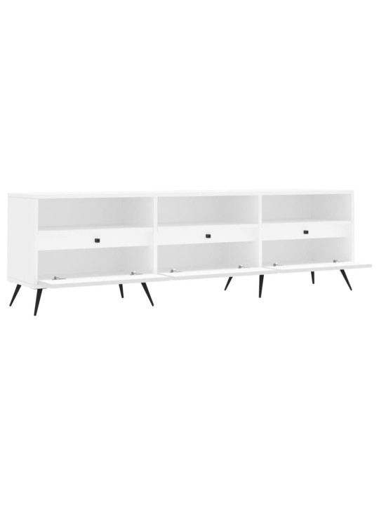 Tv skapītis, balts, 150x30x44,5 cm, inženierijas koks