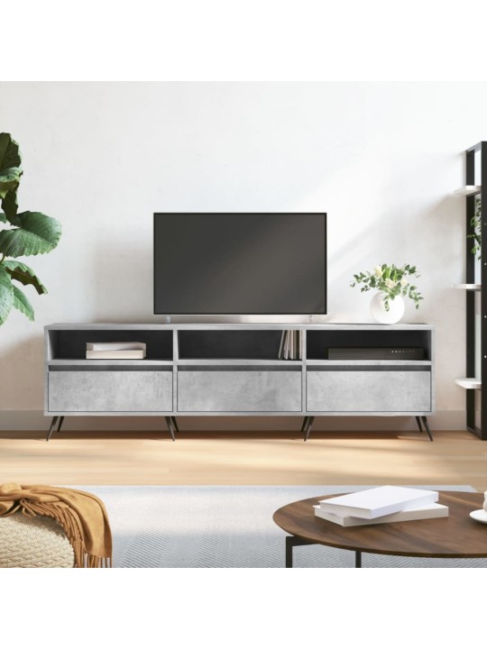 Tv skapītis, betona pelēks, 150x30x44,5 cm, inženierijas koks