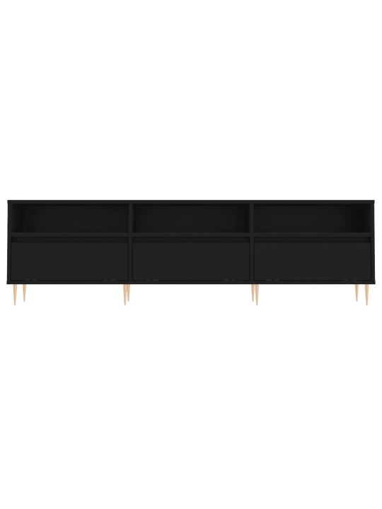 Tv skapītis, 150x30x44,5 cm, inženierijas koks, melns