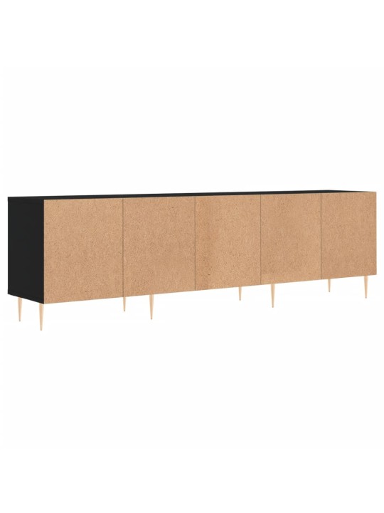 Tv skapītis, 150x30x44,5 cm, inženierijas koks, melns
