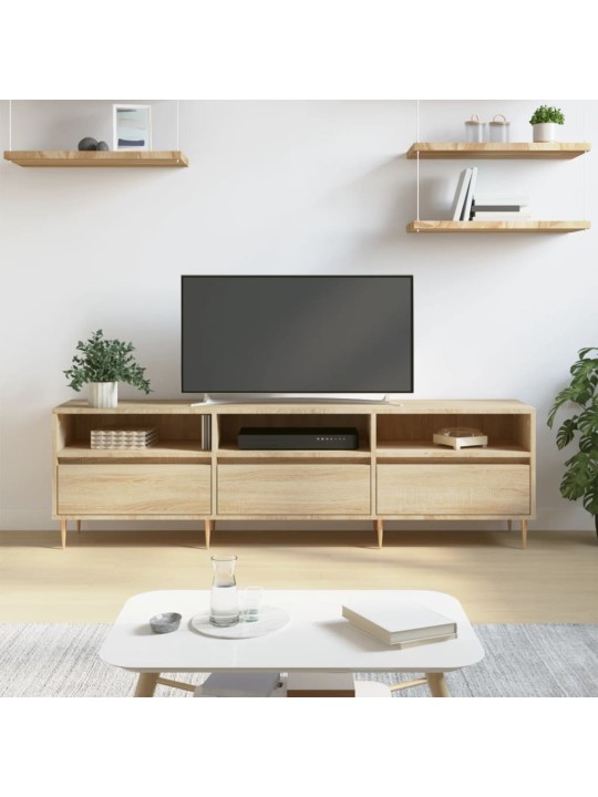 Tv skapītis, ozolkoka krāsa, 150x30x44,5 cm, inženierijas koks