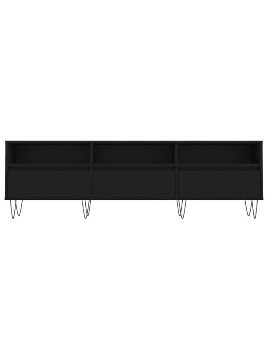 Tv skapītis, 150x30x44,5 cm, inženierijas koks, melns