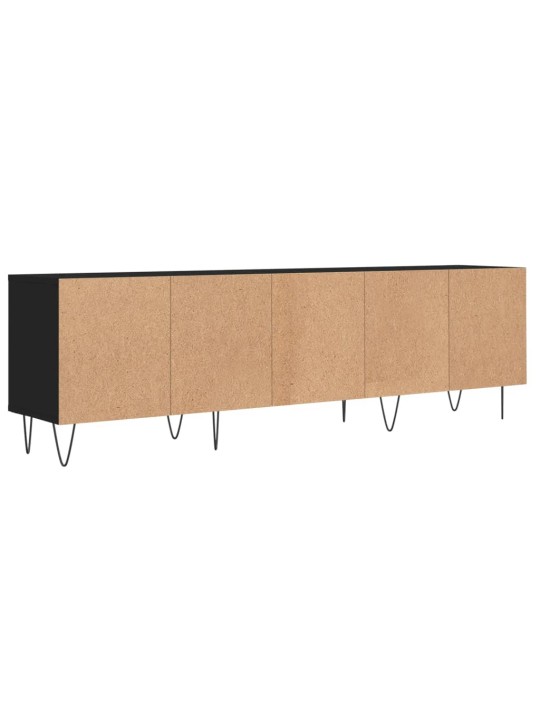 Tv skapītis, 150x30x44,5 cm, inženierijas koks, melns