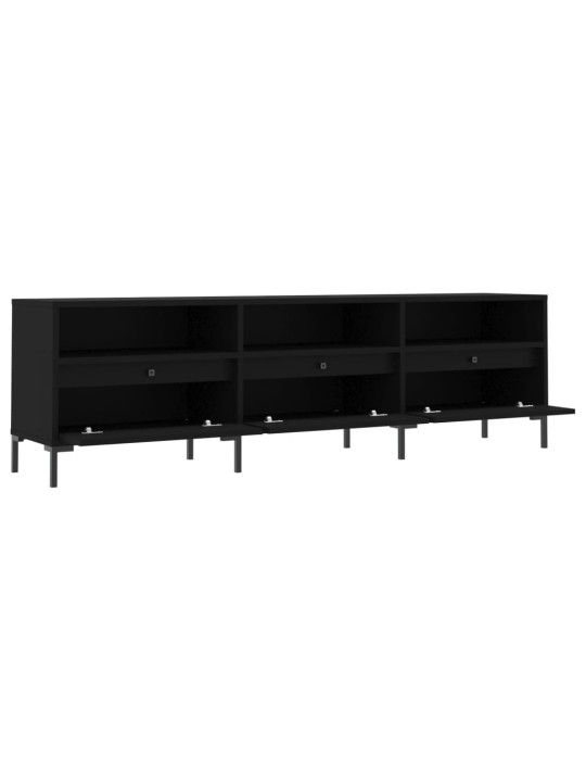 Tv skapītis, 150x30x44,5 cm, inženierijas koks, melns