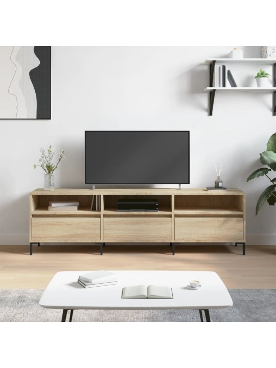 Tv skapītis, ozolkoka krāsa, 150x30x44,5 cm, inženierijas koks