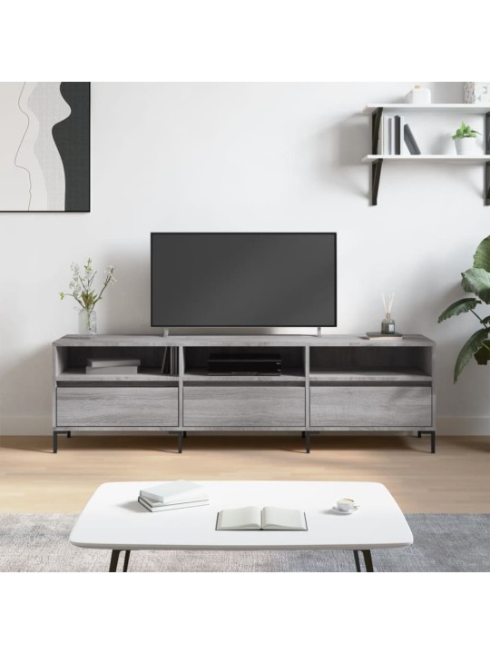 Tv skapītis, pelēcīga ozolkoka, 150x30x44,5 cm