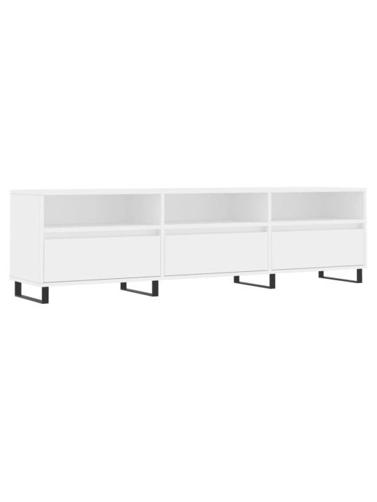 Tv skapītis, balts, 150x30x44,5 cm, inženierijas koks