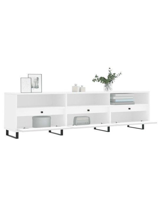 Tv skapītis, balts, 150x30x44,5 cm, inženierijas koks