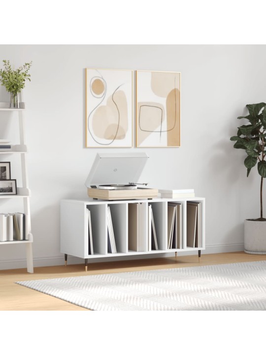 Skapītis, 100x38x48 cm, inženierijas koks, spīdīgi balts