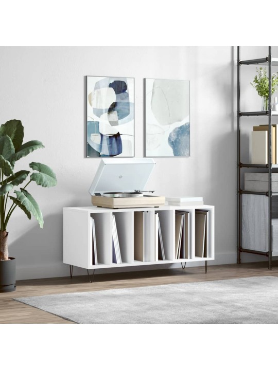 Skapītis, 100x38x48 cm, inženierijas koks, spīdīgi balts