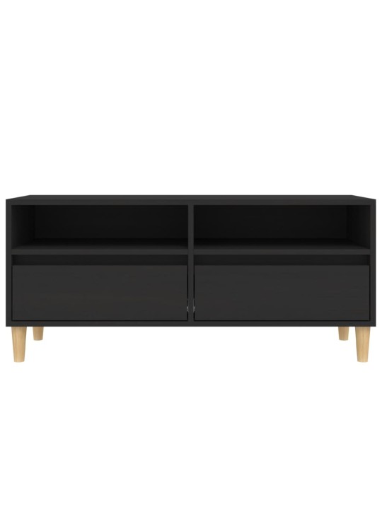 Tv skapītis, 100x34,5x44,5 cm, inženierijas koks, melns