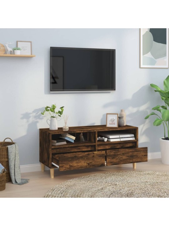 Tv skapītis, ozolkoka krāsa, 100x34,5x44,5cm, inženierijas koks