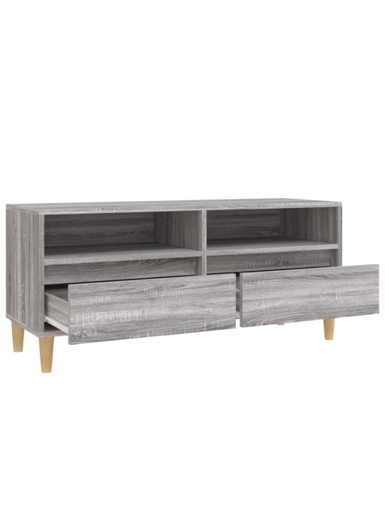 Tv skapītis, pelēks, 100x34,5x44,5 cm, inženierijas koks