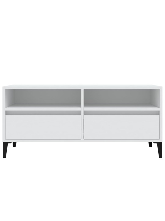 Tv skapītis, 100x34,5x44,5 cm, inženierijas koks, balts