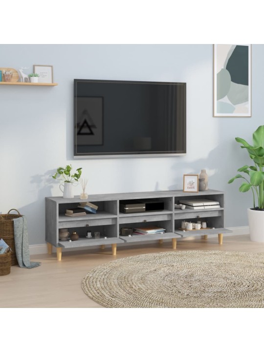 Tv skapītis, betona pelēks, 150x30x44,5 cm, inženierijas koks