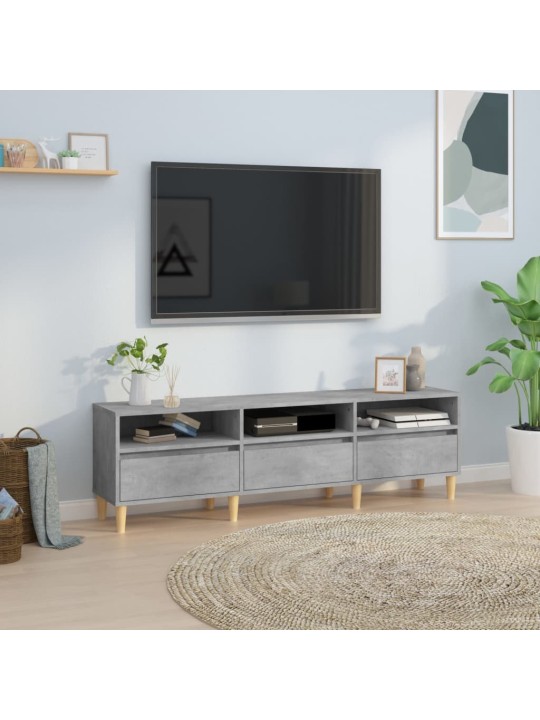 Tv skapītis, betona pelēks, 150x30x44,5 cm, inženierijas koks