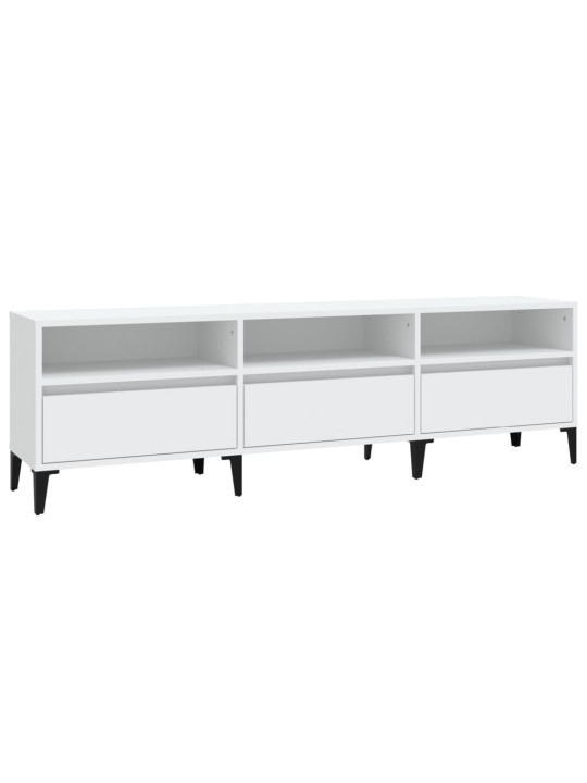 Tv skapītis, balts, 150x30x44,5 cm, inženierijas koks
