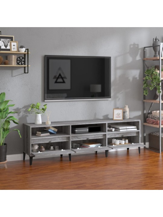 Tv skapītis, pelēcīga ozolkoka, 150x30x44,5 cm