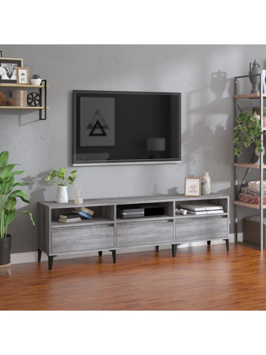 Tv skapītis, pelēcīga ozolkoka, 150x30x44,5 cm