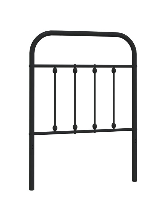 Gultas galvgalis, metāls, melns, 75 cm