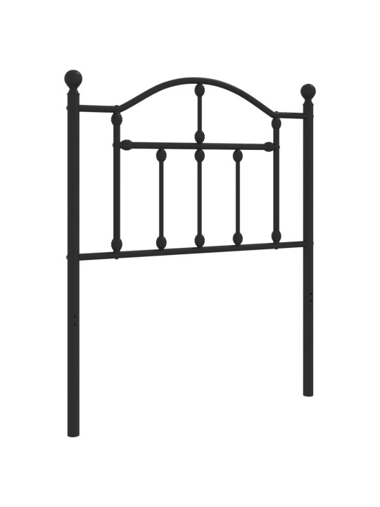 Gultas galvgalis, metāls, melns, 75 cm