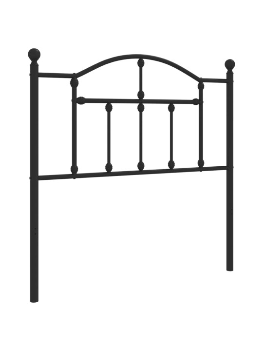 Gultas galvgalis, metāls, melns, 90 cm
