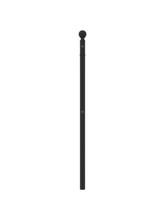 Gultas galvgalis, metāls, melns, 90 cm
