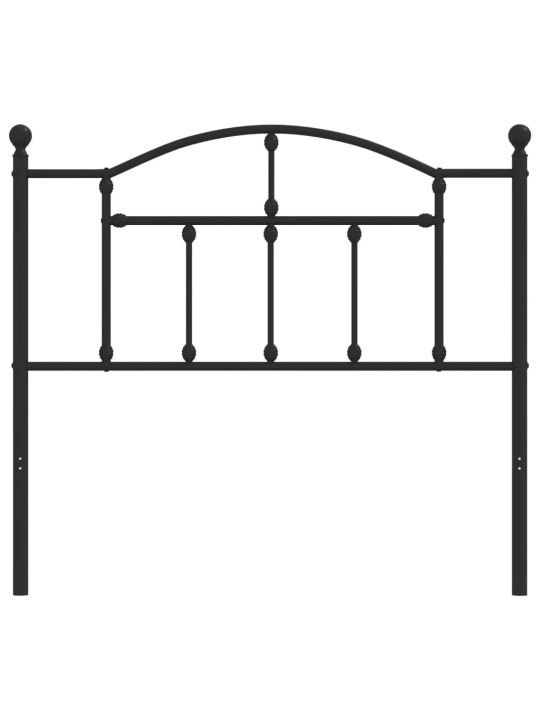 Gultas galvgalis, metāls, melns, 100 cm