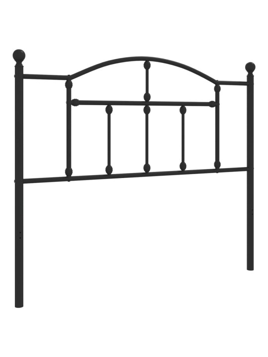 Gultas galvgalis, metāls, melns, 107 cm