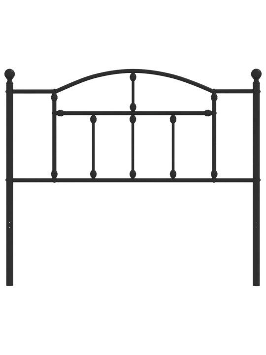 Gultas galvgalis, metāls, melns, 107 cm