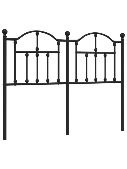 Gultas galvgalis, metāls, melns, 120 cm