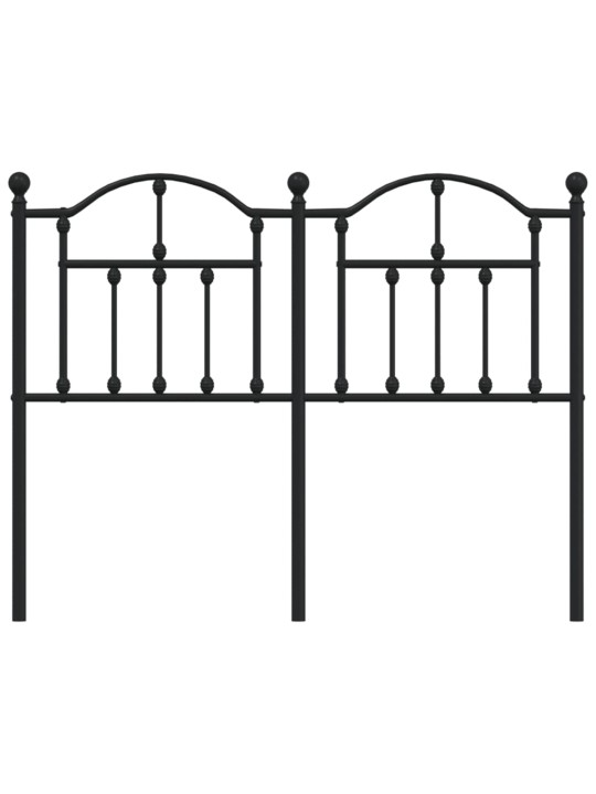Gultas galvgalis, metāls, melns, 120 cm