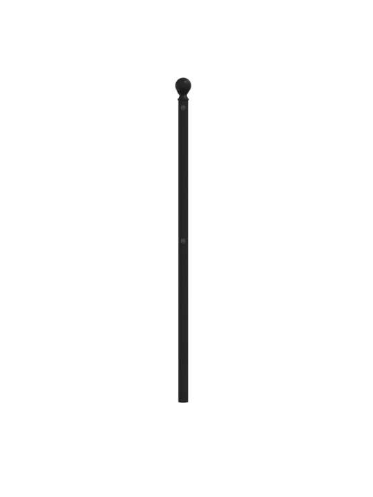 Gultas galvgalis, metāls, melns, 135 cm