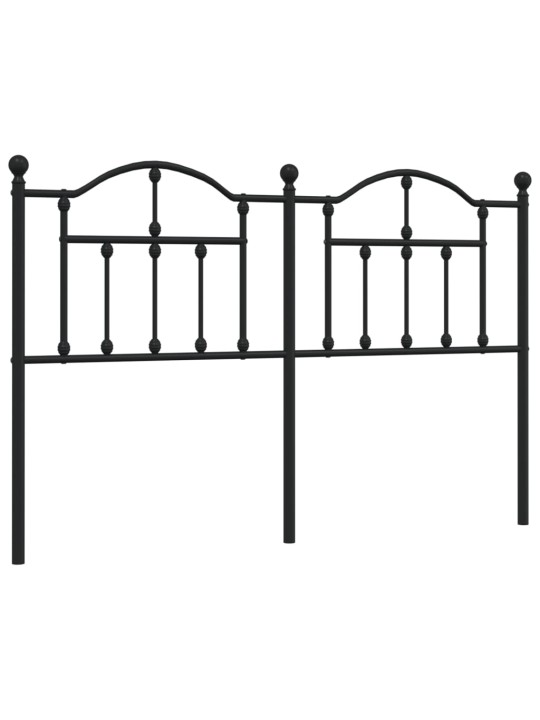 Gultas galvgalis, metāls, melns, 140 cm