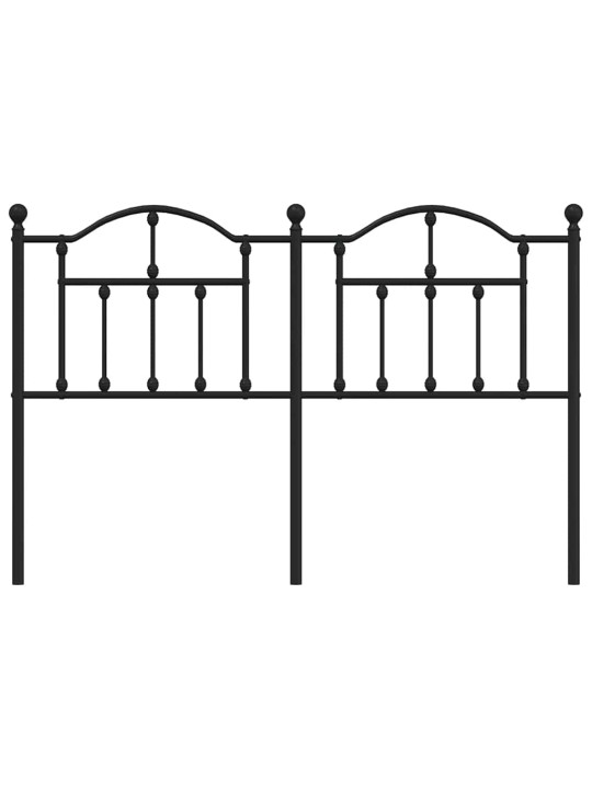 Gultas galvgalis, metāls, melns, 150 cm