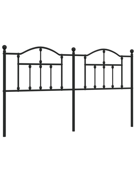 Gultas galvgalis, metāls, melns, 160 cm
