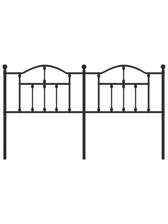Gultas galvgalis, metāls, melns, 160 cm