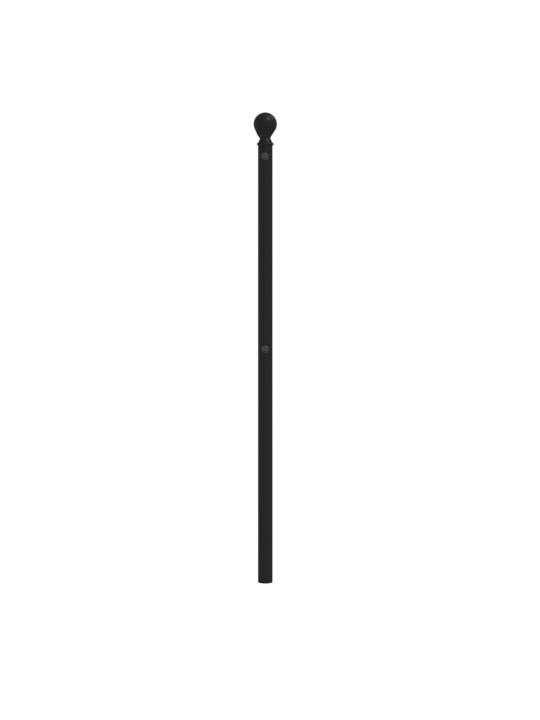 Gultas galvgalis, metāls, melns, 160 cm