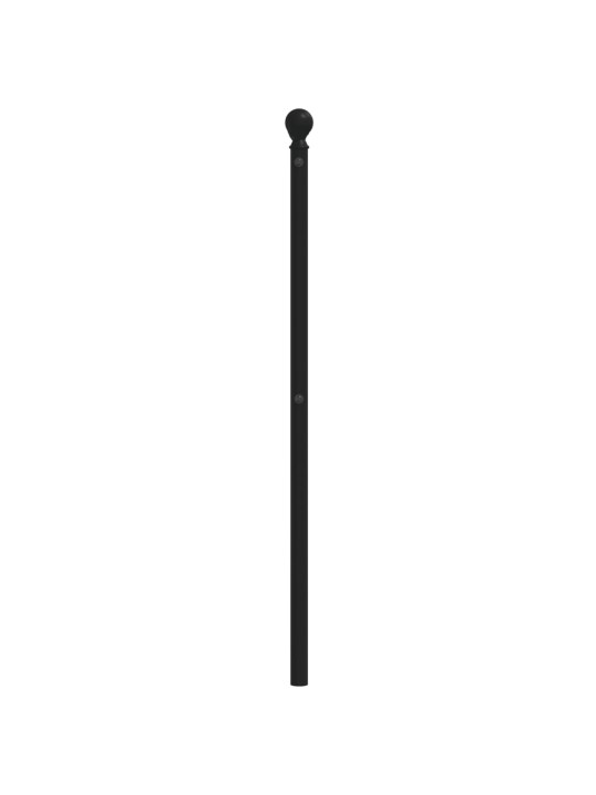 Gultas galvgalis, metāls, melns, 200 cm
