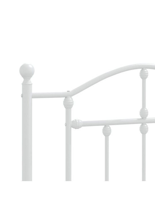 Gultas galvgalis, metāls, balts, 80 cm