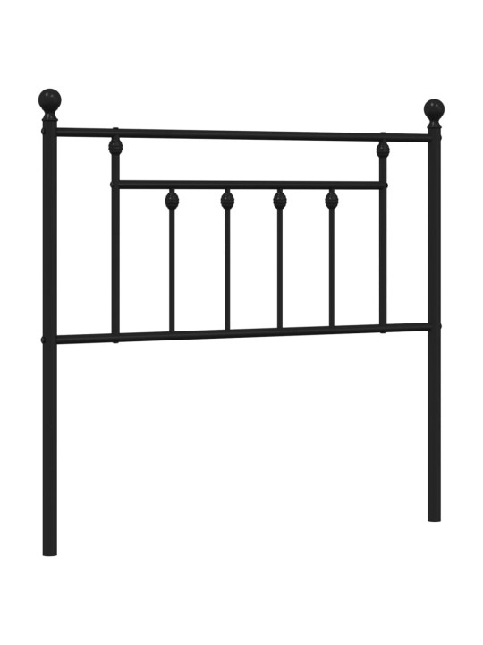 Gultas galvgalis, metāls, melns, 90 cm