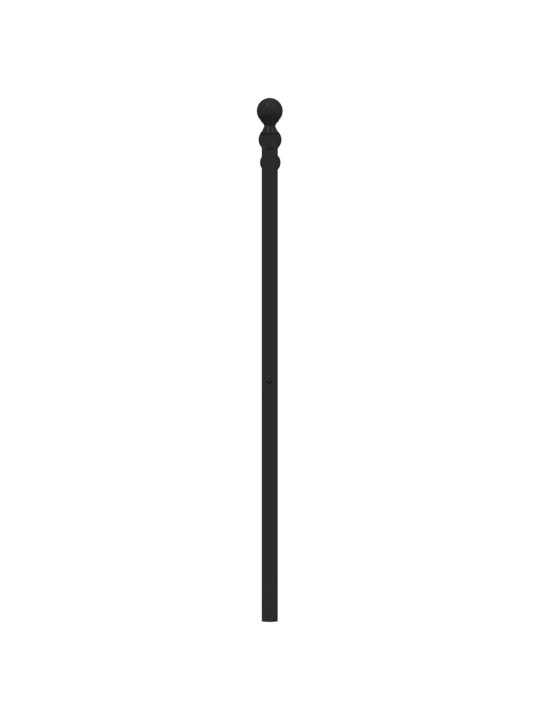 Gultas galvgalis, metāls, melns, 90 cm