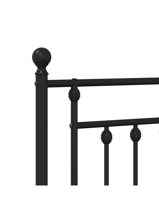Gultas galvgalis, metāls, melns, 100 cm